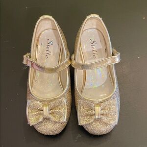 Gold sparkle shoes